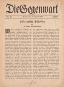 Die Gegenwart: Wochenschrift für Literatur, Kunst, Leben, 44. Jahrgang, 1915, H. 49