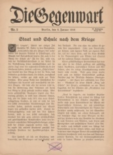 Die Gegenwart: Wochenschrift für Literatur, Kunst, Leben, 45. Jahrgang, 1916, H. 2