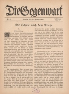 Die Gegenwart: Wochenschrift für Literatur, Kunst, Leben, 45. Jahrgang, 1916, H. 5