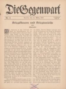 Die Gegenwart: Wochenschrift für Literatur, Kunst, Leben, 45. Jahrgang, 1916, H. 11