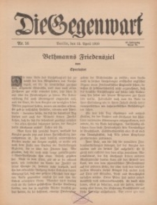 Die Gegenwart: Wochenschrift für Literatur, Kunst, Leben, 45. Jahrgang, 1916, H. 16