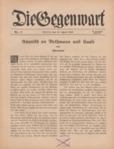 Die Gegenwart: Wochenschrift für Literatur, Kunst, Leben, 45. Jahrgang, 1916, H. 17