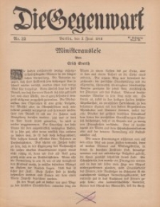 Die Gegenwart: Wochenschrift für Literatur, Kunst, Leben, 45. Jahrgang, 1916, H. 23