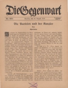 Die Gegenwart: Wochenschrift für Literatur, Kunst, Leben, 45. Jahrgang, 1916, H. 30/31