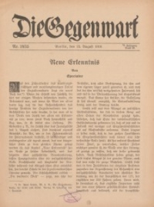 Die Gegenwart: Wochenschrift für Literatur, Kunst, Leben, 45. Jahrgang, 1916, H. 34/35