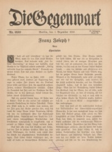 Die Gegenwart: Wochenschrift für Literatur, Kunst, Leben, 45. Jahrgang, 1916, H. 48/49