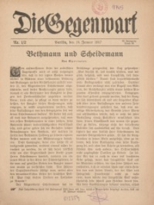 Die Gegenwart: Wochenschrift für Literatur, Kunst, Leben, 46. Jahrgang, 1917, H. 1/2