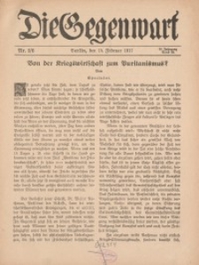 Die Gegenwart: Wochenschrift für Literatur, Kunst, Leben, 46. Jahrgang, 1917, H. 5/6