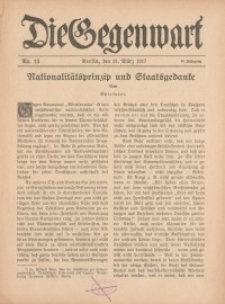 Die Gegenwart: Wochenschrift für Literatur, Kunst, Leben, 46. Jahrgang, 1917, H. 13
