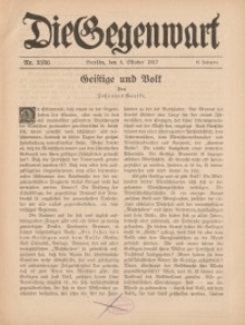 Die Gegenwart: Wochenschrift für Literatur, Kunst, Leben, 46. Jahrgang, 1917, H. 35/36
