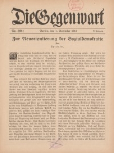 Die Gegenwart: Wochenschrift für Literatur, Kunst, Leben, 46. Jahrgang, 1917, H. 39/41