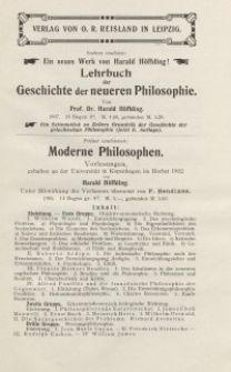 Verlag von O. R. Reisland in Leipzig [ulotka]