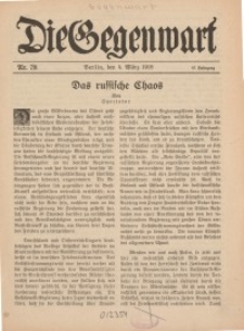 Die Gegenwart: Wochenschrift für Literatur, Kunst, Leben, 47. Jahrgang, 1918, H. 7/8