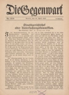 Die Gegenwart: Wochenschrift für Literatur, Kunst, Leben, 48. Jahrgang, 1919, H. 21/22