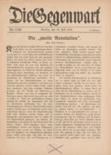 Die Gegenwart: Wochenschrift für Literatur, Kunst, Leben, 48. Jahrgang, 1919, H. 29/30