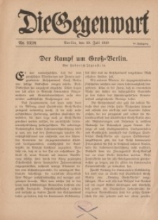Die Gegenwart: Wochenschrift für Literatur, Kunst, Leben, 48. Jahrgang, 1919, H. 31/32