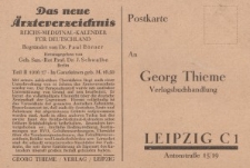 Verlag Georg Thieme : Postkarte