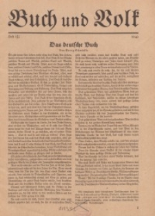 Buch und Volk, 1940, H. 1/2.