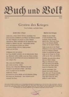 Buch und Volk, 1942, H. 3.