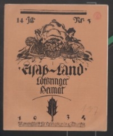 Elsaß-Land, Lothringer Heimat, 14. Jg. 1934, H. 3.