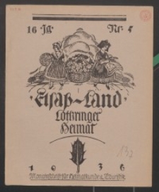 Elsaß-Land, Lothringer Heimat, 16. Jg. 1936, H. 5.