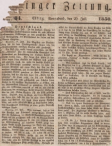 Elbinger Zeitung, No. 84 Sonnabend, 20. Juli 1850