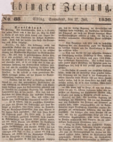Elbinger Zeitung, No. 88 Sonnabend, 27. Juli 1850