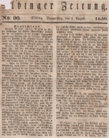 Elbinger Zeitung, No. 90 Donnerstag, 1. August 1850
