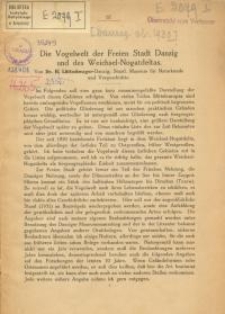 Die Vogelwelt der Freien Stadt Danzig und des Weichsel-Nogatdeltas