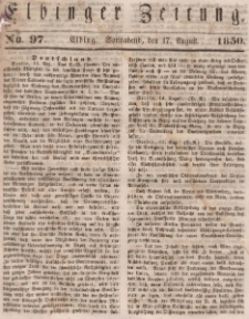 Elbinger Zeitung, No. 97 Sonnabend, 17. August 1850