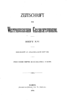 Zeitschrift des Westpreußischen Geschichtsvereins, 1886, H. 15
