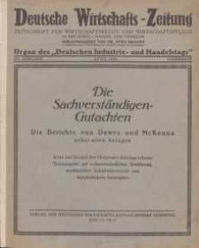 Deutsche Wirtschafts-Zeitung : Zeitschrift für Wirtschaftsrecht und Wirtschaftspflege in Industrie, Handel und Verkehr, 1924
