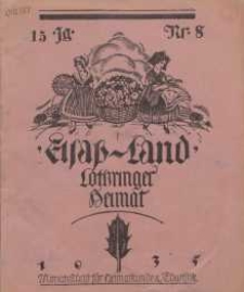 Elsaß-Land, Lothringer Heimat, 15. Jg. 1935, H. 8.