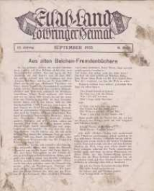 Elsaß-Land, Lothringer Heimat, 15. Jg. 1935, H. 9.