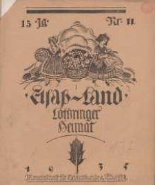 Elsaß-Land, Lothringer Heimat, 15. Jg. 1935, H. 11.