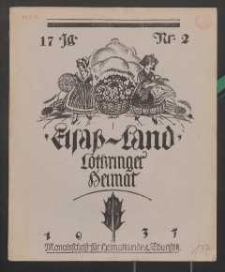 Elsaß-Land, Lothringer Heimat, 17. Jg. 1937, H. 2.
