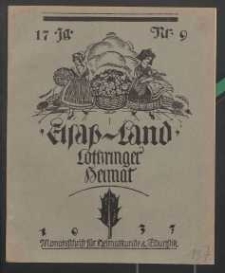 Elsaß-Land, Lothringer Heimat, 17. Jg. 1937, H. 9.