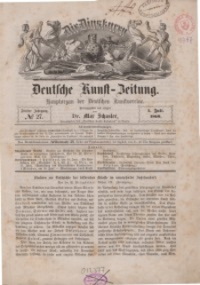 Die Dioskuren. Deutsche Kunst-Zeitung. Hauptorgan der Deutschen Kunstvereine, 5. Jg.1860, No 27-53