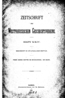 Zeitschrift des Westpreußischen Geschichtsvereins, 1888, H. 24