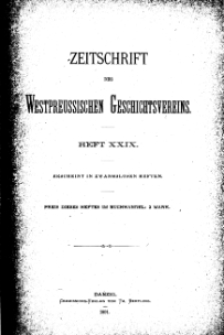 Zeitschrift des Westpreußischen Geschichtsvereins, 1891, H. 29