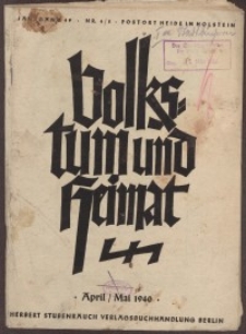 Volkstum und Heimat,1940, [H. 4/5]