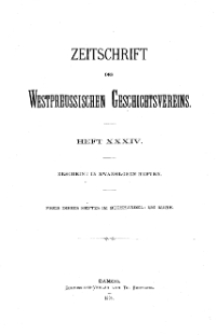 Zeitschrift des Westpreußischen Geschichtsvereins, 1894, H. 34
