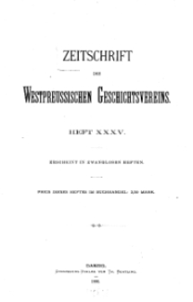 Zeitschrift des Westpreußischen Geschichtsvereins, 1896, H. 35