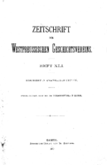 Zeitschrift des Westpreußischen Geschichtsvereins, 1900, H. 41