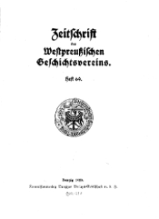 Zeitschrift des Westpreußischen Geschichtsvereins, 1929, H. 69