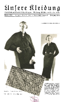 Unsere Kleidung : Vierteljahreshefte mit Schnittbogen-Kleidung Wäsche und Handarbeiten, 1936, H. 4.