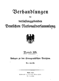 Verhandlungen der Verfassunggebenden Deutschen Nationalversammlung, Bd.335-343 (Nr 1-3076)