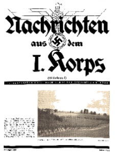 Nachrichten aus dem I Korps (Wehrkreis I), Nr 2.