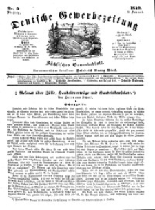 Deutsche Gewerbezeitung und Sächsisches Gewerbeblatt, Jahrg. XIV, Dienstag, 9. Januar, nr 3.