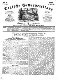 Deutsche Gewerbezeitung und Sächsisches Gewerbeblatt, Jahrg. XIV, Dienstag, 30. Januar, nr 9.